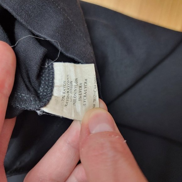 Eileen Fisher Jersey Knit Straight Leg Black Pants Pull-On Size XS Career Office - Picture 3 of 4